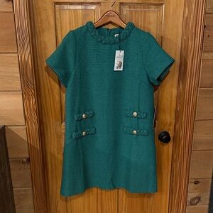 Tuckernuck Teal Dress with Gold Accents